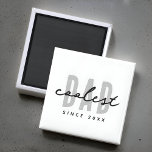 Imán Papá más frío desde el 20XX Preppy simple moderno<br><div class="desc">Este diseño sencillo y moderno se compone de una tipografía de san serif.</div>