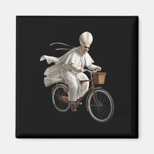 Imán Papa montando bicicleta Iglesia Católica Biblia Es