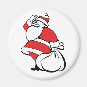 Imán Papá Noel alegre de Navidad de dibujos animados, s