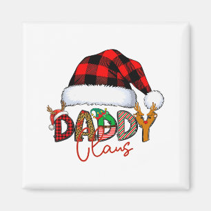 Imán Papa Noel Buffalo Cuadro Rojo Sombrero de Santa Na