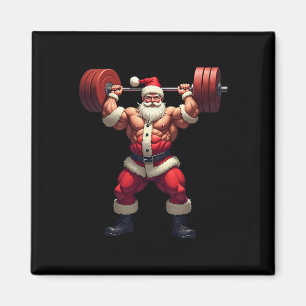 Imán Papá Noel culturista culturismo Navidad Gimnasio