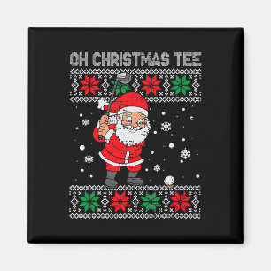 Imán Papá Noel de Navidad jugando golf Xmas Golfer para