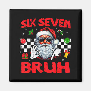 Imán Papá Noel de Navidad Seis Siete Bruh 67 Meme 6 7 H