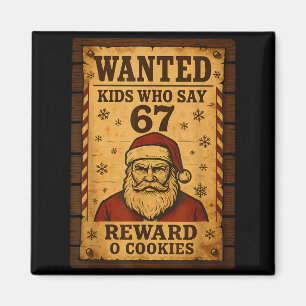 Imán Papá Noel Divertido Buscado Lista de Traviesos Niñ