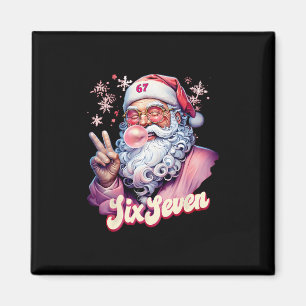 Imán Papá Noel Divertido Dice Seis Siete Navidad 67 Mem