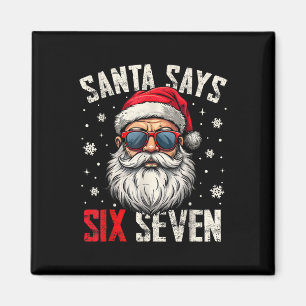 Imán Papá Noel Divertido Dice Seis Siete Navidad 67 Mem