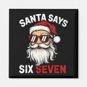 Imán Papá Noel Divertido Dice Seis Siete Navidad 67 Mem