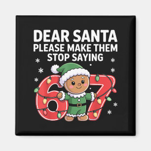Imán Papá Noel Divertido Para 67 Pan de Jengibre Seis S