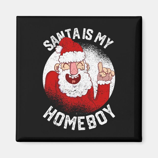 Imán Papá Noel es mi Navidad de diversión Claus Lover X (Frente)