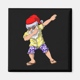 Imán Papá Noel Hawaiano Dabbing Navidad En Julio Regalo