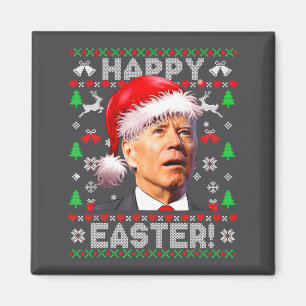 Imán Papá Noel Joe Biden Feliz Pascua Feo Navidad
