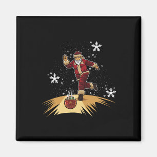 Imán Papá Noel Juega A Boliche - Regalo De Navidad Para