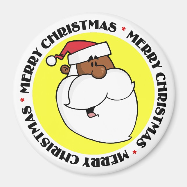 Imán Papá Noel negro (Frente)