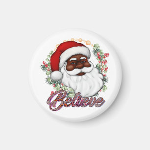 Imán Papá Noel negro cree que los Navidades de Melanin