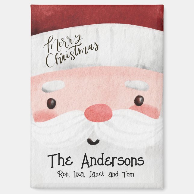 Imán Papá Noel personalizado Feliz Navidad (Anverso)