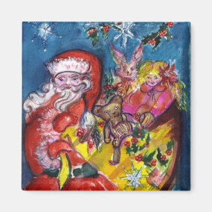 IMÁN PAPÁ NOEL, SACO DEL REGALO DEL NAVIDAD Y JUGUETES