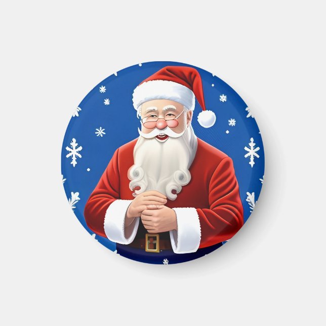 Imán Papá Noel sonriendo (Frente)