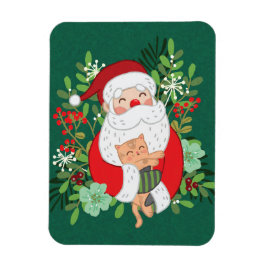 Imán Papá Noel Y Gato