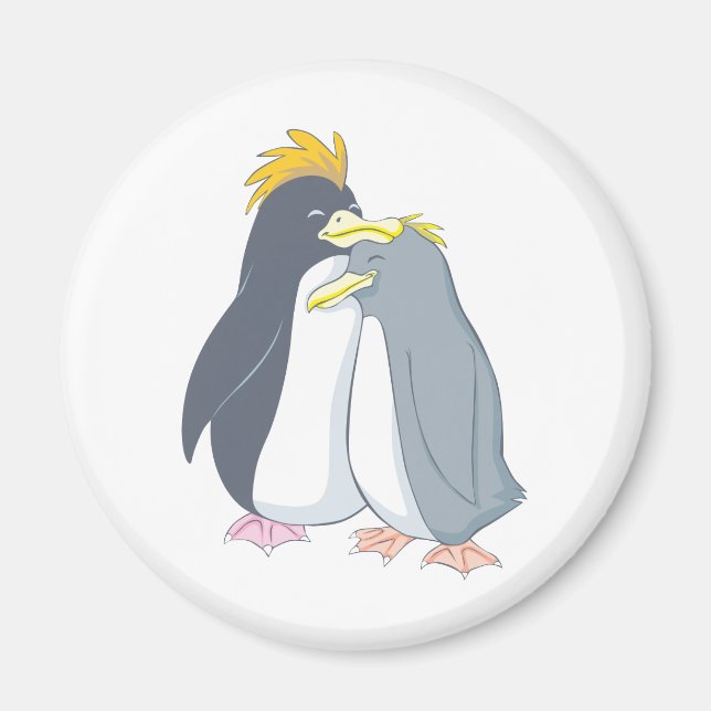 Imán Papa Penguin ama a Mama Penguin (Frente)