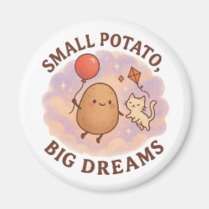 Imán Papa pequeña grandes sueños - Motivación adorable