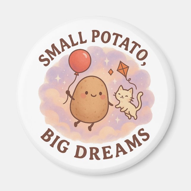 Imán Papa pequeña grandes sueños - Motivación adorable (Frente)