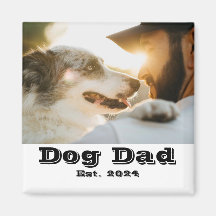 Papá Perro Establecido Foto Personalizada