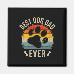 Imán Papá Perro Vintage Para El Día De Los Padres Retro