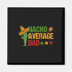 Imán Papá Promedio De Nacho Retro Para Cinco De Mayo
