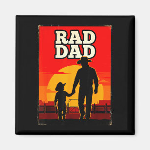 Imán Papá radical padre e hijo rodeo oeste atardecer