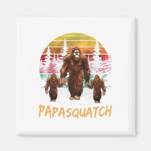 Imán Papa Squatch Retro Bigfoot Dad Sasquatch Yeti Fath