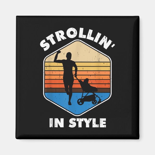Imán Papá Strollin Y #39 En Estilo Padre Gracioso (Frente)