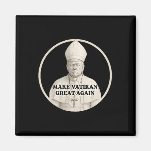 Imán Papa Trump Divertido Trump Vaticano Cristiano Retr