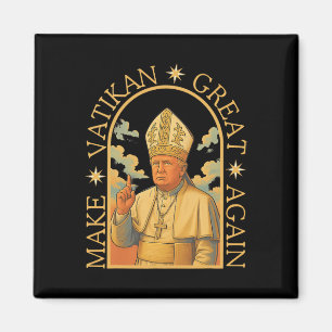 Imán Papa Trump Divertido Trump Vaticano Cristiano Retr