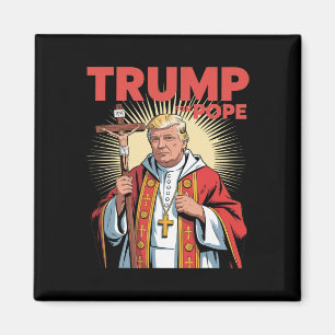 Imán Papa Trump Divertido Trump Vaticano Cristiano Retr