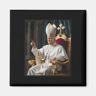 Imán Papa Trump Divertido Trump Vaticano Cristiano Retr