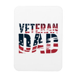 Imán Papá Veterano Rojo, Blanco y Azul