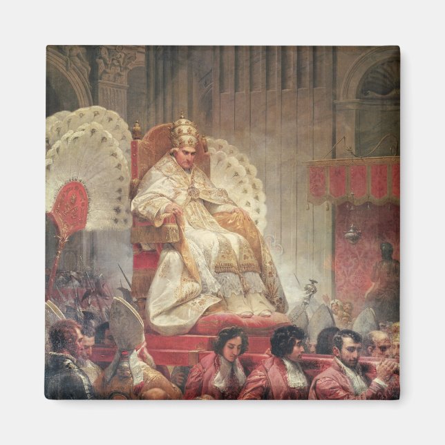 Imán Papa VIII en St. Peter's en la Gestatoria de Sedia (Frente)