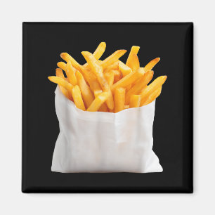 Imán Papas Fritas Fríen Disfraz De Comida Divertida De
