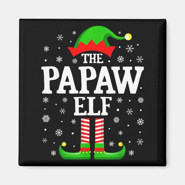 Imán Papaw Elf Funny Christmas Family Matching  (Frente)