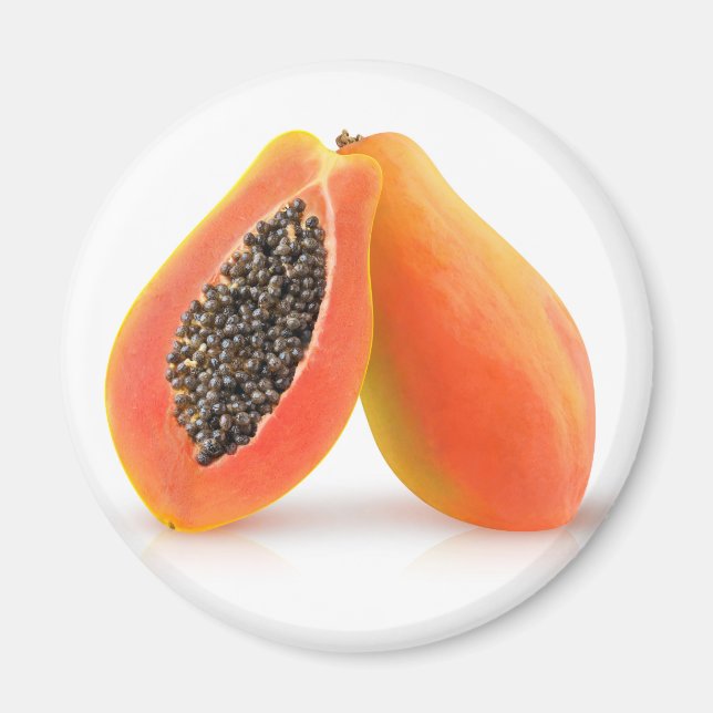 Imán Papaya a la mitad (Frente)