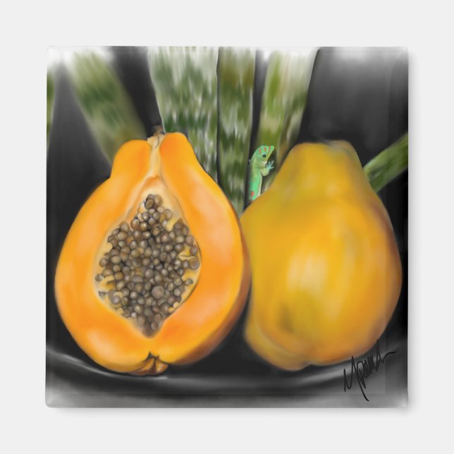 Imán Papaya Gecko (Frente)