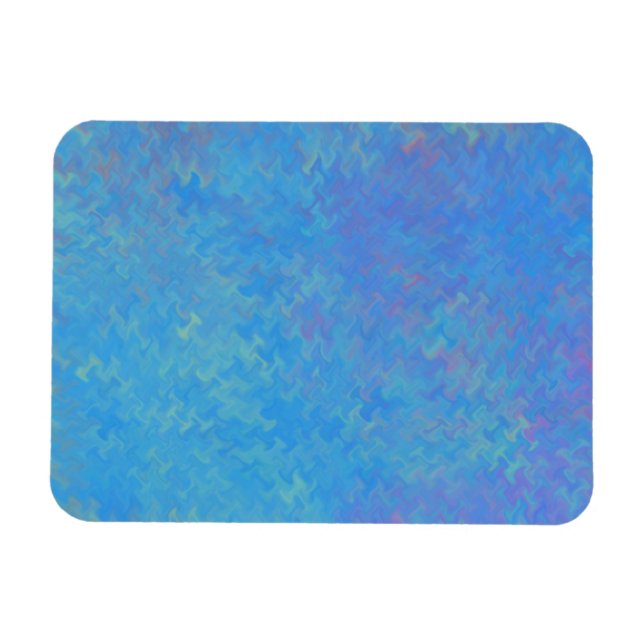 Imán Papel Azul Hermoso con Efecto de Mármol (Horizontal)
