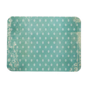 Imán Papel de escritorio de color turquesa vintage y de