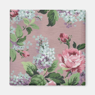 Imán Papel de fondo floral de bonito