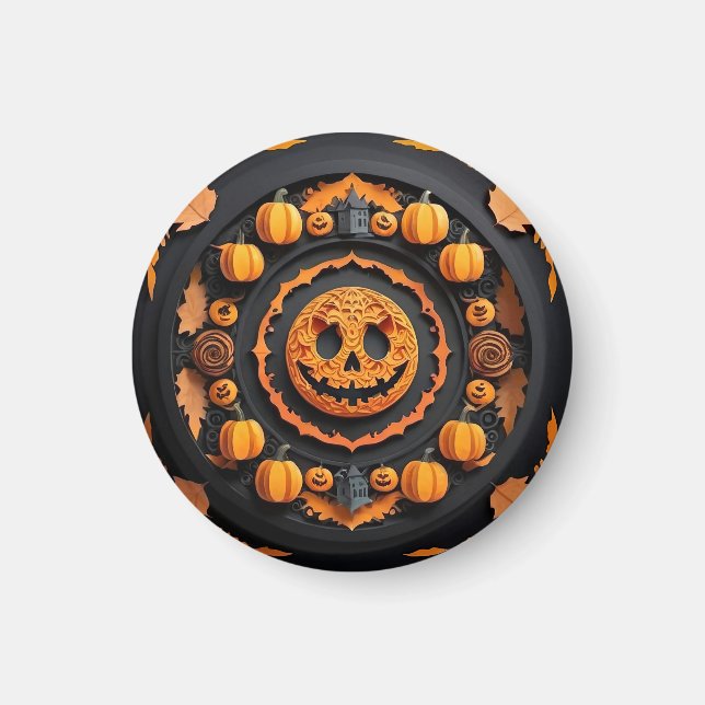 Imán Papel de Halloween Mandala (Frente)
