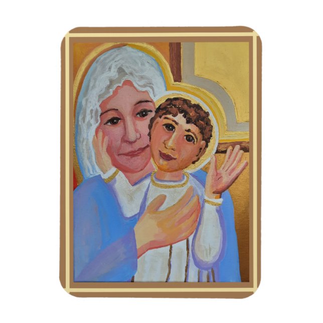 Imán Papel de la imagen de Madonna e Icono infantil (Vertical)