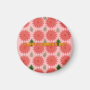 Imán Papel de Regalo Día de la Mujer Flor de Primavera 