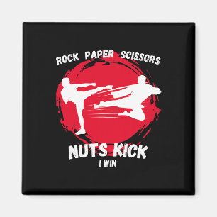 Imán Papel de rock tira de nueces gana gracioso Taekwon