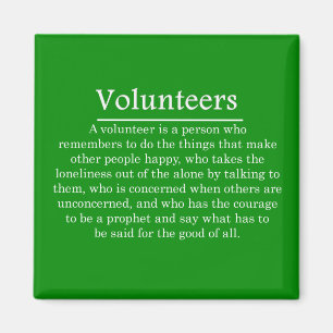 Imán Papel de voluntarios
