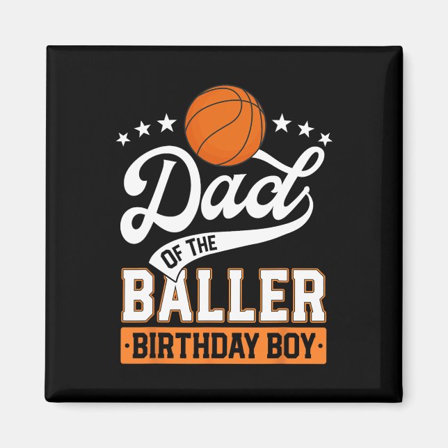 Imán Papel Del Baller Nacimiento Niño Baloncesto Tema P (Frente)